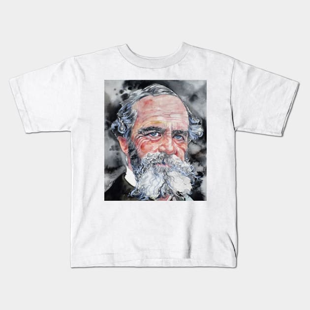 WILLIAM JAMES - watercolor portrait Kids T-Shirt by lautir